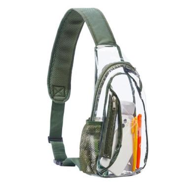 Imagem de Sling Bag gdbis Clear PVC impermeável para verde estádio
