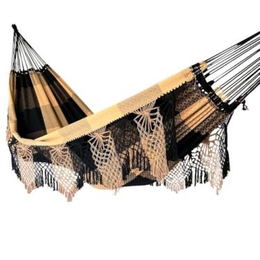 Imagem de Rede De Dormir Descanso Casal Luxuosa Gigante(CARAMELO PRETO)