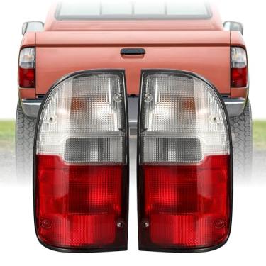 Imagem de Lanterna traseira USR 95-00 Taco PickUp – Par de lâmpadas traseiras (esquerda + direita) - Compatível com Toyota Tacoma Truck 1995-2000 2WD/4WD 1ª geração todos os modelos (luzes traseiras vermelhas e