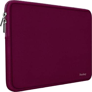 Imagem de Capa para laptop, capa de neoprene resistente de 13 a 13,3 polegadas para laptop/capa de bolso para notebook/pasta para tablet compatível com MacBook Pro, MacBook Air, notebook (vinho vermelho)