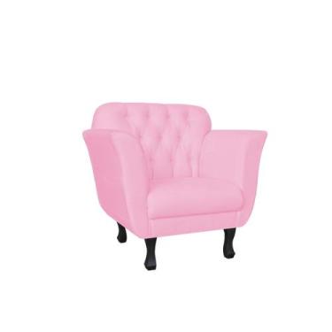 Imagem de Kit Namoradeira + 1 Poltrona Decorativa Dália Suede Rosa Bebê Pés Made