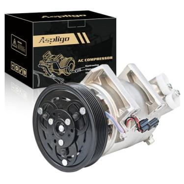 Imagem de Aspligo Compressor de ar condicionado AC serve para Nissan Rogue Select 2.5L 2014-2015, para Nissan Rogue 2.5L 2008-2016, com embreagem A/C, compressor CA CO11200C, substitui 92600JM01B, 92610JM01A