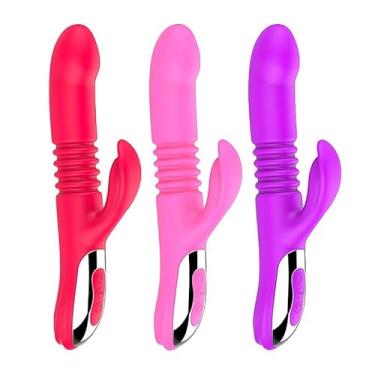 Imagem de Vibrador de Ponto G e Clitóris, Rabbit, Vai e Vem, 12 Modos de Vibração, Aquecimento até 42°C, Recarregável USB