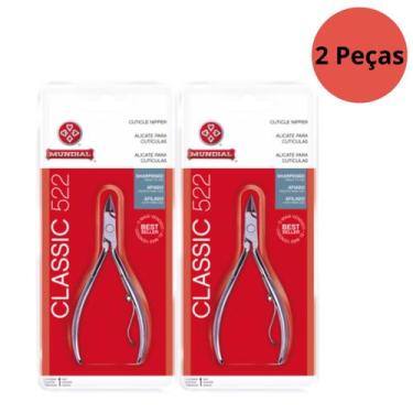 Imagem de Kit Alicate Mundial Para Cutículas Classic 522 Com 2 Unidades