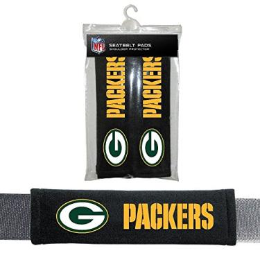 Imagem de Fremont Die Pacote com 2 almofadas para cinto de segurança NFL Team: Green Bay Packers