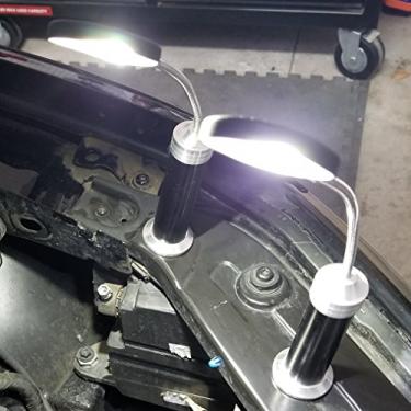 Imagem de Bright Eyes - Conjunto de luzes magnéticas automotivas LED COB (New Tech.) para serviço automotivo - 6 pilhas alcalinas AAA incluídas. Funciona na maioria dos exaustores e metais. Pode ser usado para