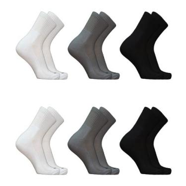 Imagem de Kit 6 Meias Algodão Cano Médio Sortida Ted Socks - 2100, Sortido, 34-3