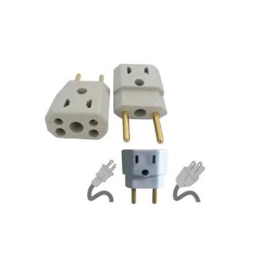 Imagem de Pct 05 Pino Adaptador Plug Universal Bob Tomada 20a Para 10a - Plus