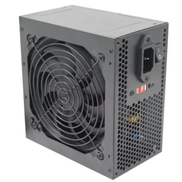 Imagem de Fonte De Alimentação Para Pc Atx 600w Preta Brazilpc Bivolt Manual 24 Pinos