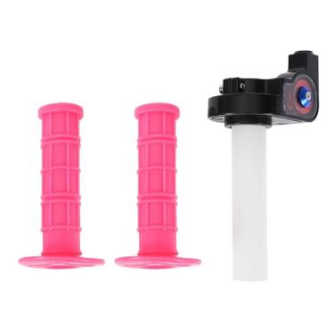 Imagem de TUCKBOLD Kit de capa de guidão de borracha antiderrapante para motocicleta, scooter, bicicleta, quadriciclo, rosa, 1 conjunto