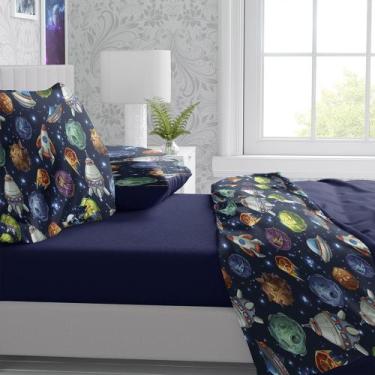 Imagem de Jogo De Lençol Casal Super King 4 Pç Percal 7 Estampas - ESPAÇO CAA CE
