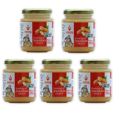 Imagem de Kit 5 Pastas Amendoim Fit Integral Orgânica Onveg 210g cada