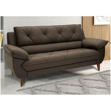Imagem de Sofá 3 Lugares Suede Malbec Linoforte, Marrom, 3 lugares