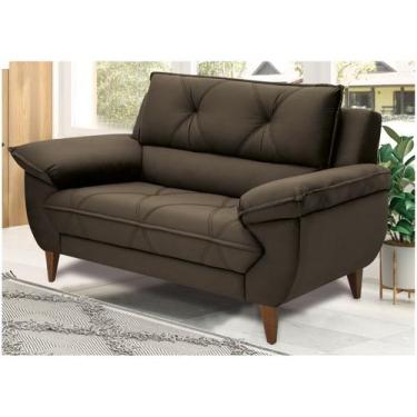 Imagem de Sofá 2 Lugares Suede Malbec Linoforte, Marrom, 2 lugares