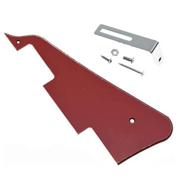 Imagem de KAISH Protetor de guitarra LP vermelho de 3 camadas com suporte cromado para Epiphone Les Paul