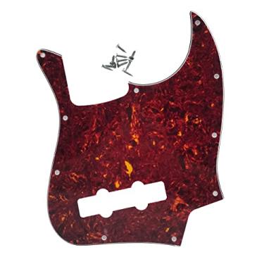 Imagem de KAISH 4 cordas J Bass Style Pickguard Bass Pick Guard Placa contra arranhões para EUA/México Jazz J Bass Vintage Tartaruga