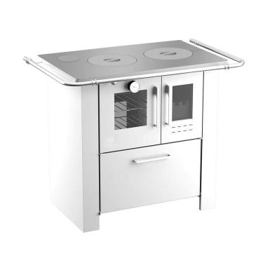 Imagem de Fogão A Lenha Cheff Branco Chapa De Alumínio N°01 Esq