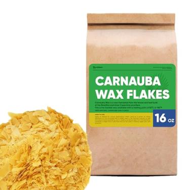 Imagem de MENDELEEV STYLE Flocos De Cera Carnaúba 16 Oz Para Polimento Madeira E Fabricação Velas