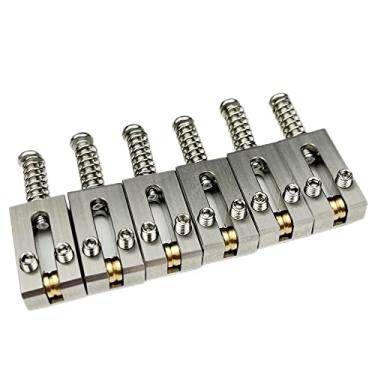 Imagem de Kaynes 6 Peças De Saddles Ponte Guitarra, Tremolo Aço Inoxidável Para Fender Telecaster Tele Stratocaster Strat St Tl Style Electric Replacement (10,8 Mm)
