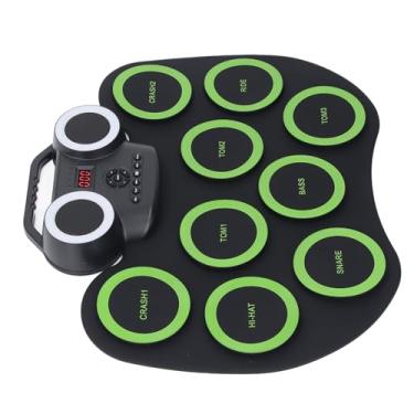 Imagem de Midi Practice Drum Pad, Construído No Alto -falante Roll Up Drum 12 Músicas de Demonstração para Aniversário (Verde)