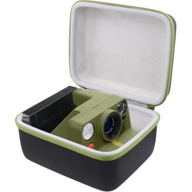 Imagem de khanka Estojo de transporte rígido para Polaroid Now 3rd Gen I-Type, Now+ 3, Now 2nd Gen, Flip, Originals Now I-Type, Originals Now+, I-2, OneStep +, OneStep 2 Instant Film Camera (zíper verde)