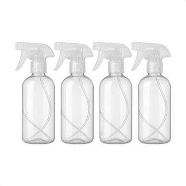 Imagem de Frascos Borrifador Spray Pulverizador com Válvula Multiuso Transparente 500ml (Natural, 4)