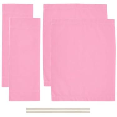 Imagem de GORGECRAFT Capa de assento para cadeira de maquiador tamanho grande, 2 conjuntos de capas de cadeira para diretores, tecido de substituição de lona rosa pérola casual para cinema em casa, cadeiras