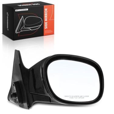 Imagem de A-Premium Espelho retrovisor manual do lado do passageiro - compatível com Toyota RAV4 1996 1997 1998 1999 2000, apenas 2 portas - Espelho retrovisor externo externo preto não aquecido dobrável manual