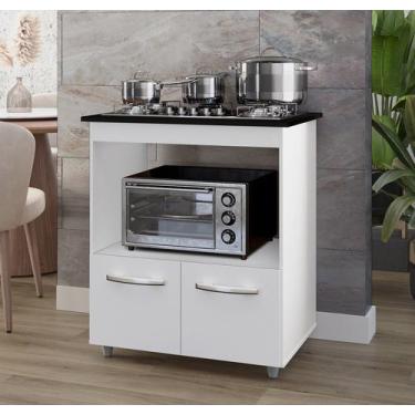 Imagem de Balcão Elisa para Cooktop 4 Bocas com Nicho para Forno/Microondas - Br