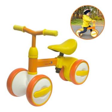 Imagem de Triciclo Infantil Bike Equilíbrio 4 Rodas Sem Pedal Amarelo - Importwa