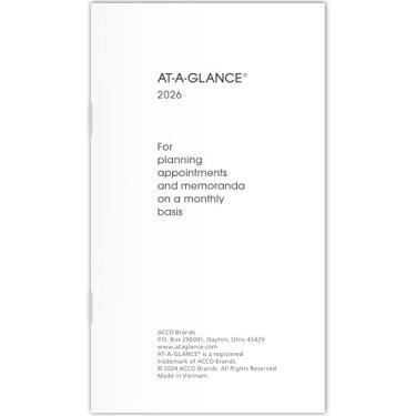 Imagem de AT-A-GLANCE Refil de agenda mensal 2026 para 70-064, 8,9 cm x 15,2 cm, tamanho de bolso (709061026)