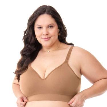 Imagem de Sutiã Comfort Plus Duplo Alças Largas Reguláveis com Bojo sem Costura 