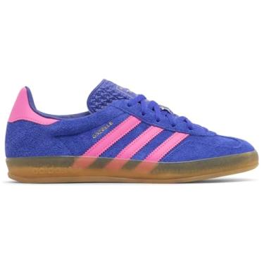 Imagem de adidas Originals Gazelle Tênis feminino para uso interno, Azul rosa lúcido, 40