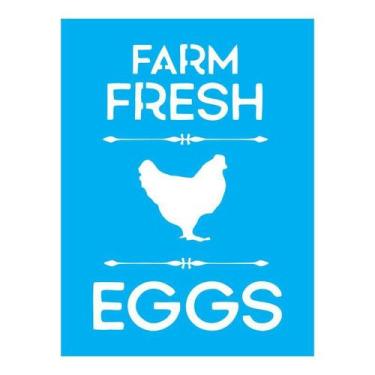 Imagem de Stencil Tamako Farm Fresh Eggs - 15X20Cm - Ref A2957
