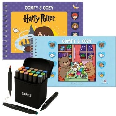 Imagem de KIT de 2 LIVROS Comfy E Cozy Harry Potter e Comfy e Cozy Blue Para Col