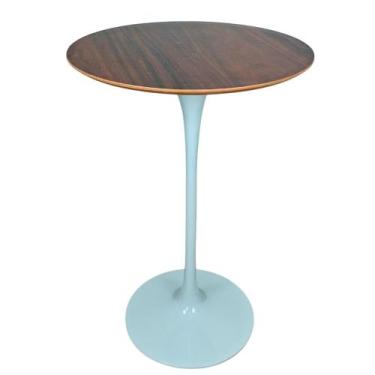 Imagem de Mesa Saarinen Bistrô Imbuia 70cm - Base Branca - mgsaarinen