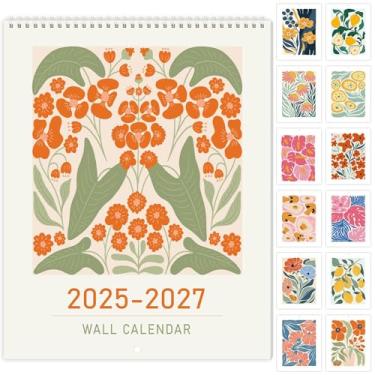 Imagem de Guasslee Calendário de parede 2024-2025, calendário vertical de parede 2024, calendário estético de 19 meses de 2024 setembro de 2026, março de 71 x 28 cm, planejador mensal de parede com papel
