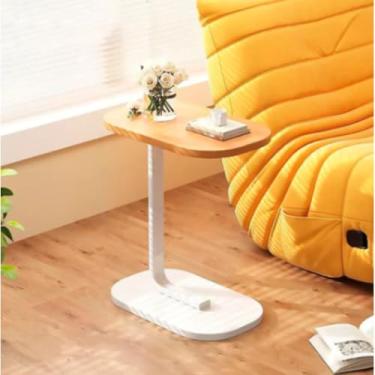 Imagem de Mesa De Apoio Lateral Para Sofá Cama Notebook Portatil(Bege)
