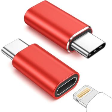 Imagem de Kit 2 Adaptadores USB-C Macho Compativel com Conector Lightning Fêmea, Compatível com Celulares, Pendrive, Câmera Digital (preto)
