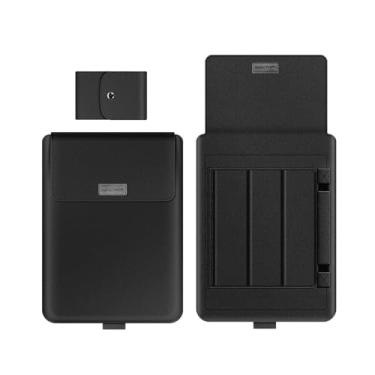 Imagem de BEMMY Capa Case Para Notebook Macbook Air Pro 13/14'', Capa de Couro PU com Suporte Para Portátil e Notebook (13/14'') (Preto)