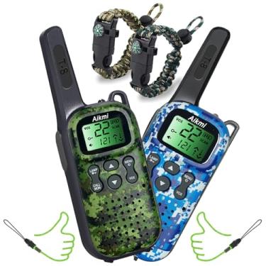 Imagem de Aikmi Brinquedos Para Meninos, Walkie Talkies, Crianças De 5, 6, 7 E 8 Anos, Brincadeira Faz Conta, Polícia, Militar, Espião, Caça, Acampamento, Presente Aniversário Ao Ar Livre (Verde, Azul)