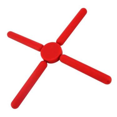 Imagem de Descanso em Silicone Resistente Dobrável para Panela 22cm - WARI, Verm