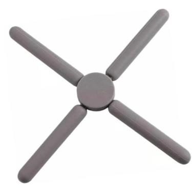 Imagem de Descanso em Silicone Resistente Dobrável para Panela 22cm - WARI, Cinz