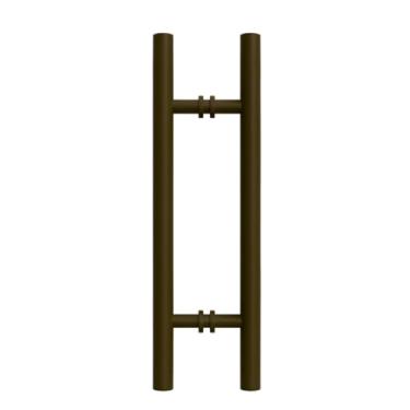 Imagem de Puxador Tubular H Bronze Em Alúminio 80cm Entre Furos Para Porta