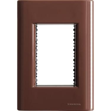 Imagem de Placa 3 Postos 4X2 Tramontina Giz Madeira Com Suporte