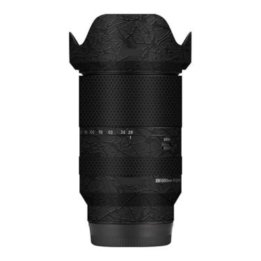 Imagem de Adesivo de câmera antiarranhões com tampa de lente para Tamron 28-200 mm adequado para Sony Mount película protetora protetor de corpo decalque 28-200 (plash ultra preto)