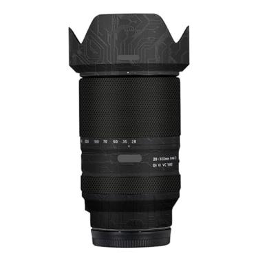 Imagem de Adesivo de lente de câmera antiarranhões para Tamron 28-300mm F4-7.1 adequado para Sony Mount Coat Wrap película protetora película protetora capa 28-300 F4-7.1 (preto circuito)