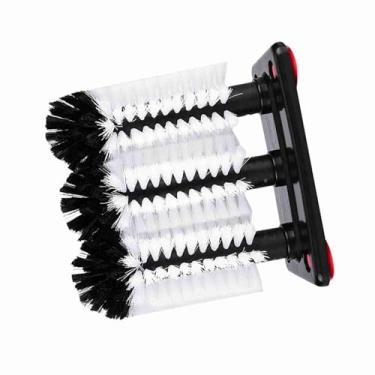 Imagem de lyrlody Escova de Garrafa de água, 3 Limpador de Vidro do Conjunto de Cabeça de 3 Pincel Com Base de Sucção, 3 Arruela de Vidro de Escova para Xícara Eficiente, Material Resistente,