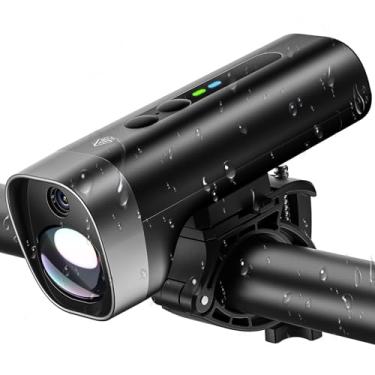 Imagem de VBESTLIFE Luz de Bicicleta de Gravador de Direção, Farol Recarregável Com Dash Cam HD 1080p 5mp, Prova de água, para Camping de Ciclismo Ao Ar Livre