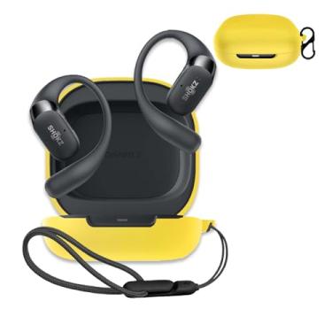 Imagem de Capa protetora para fone de ouvido SHOKZ OpenFit 2, capa protetora para fone de ouvido NOUKAJU (com mosquetão + cordão) à prova de quedas, à prova de choque, à prova de poeira, capa protetora para